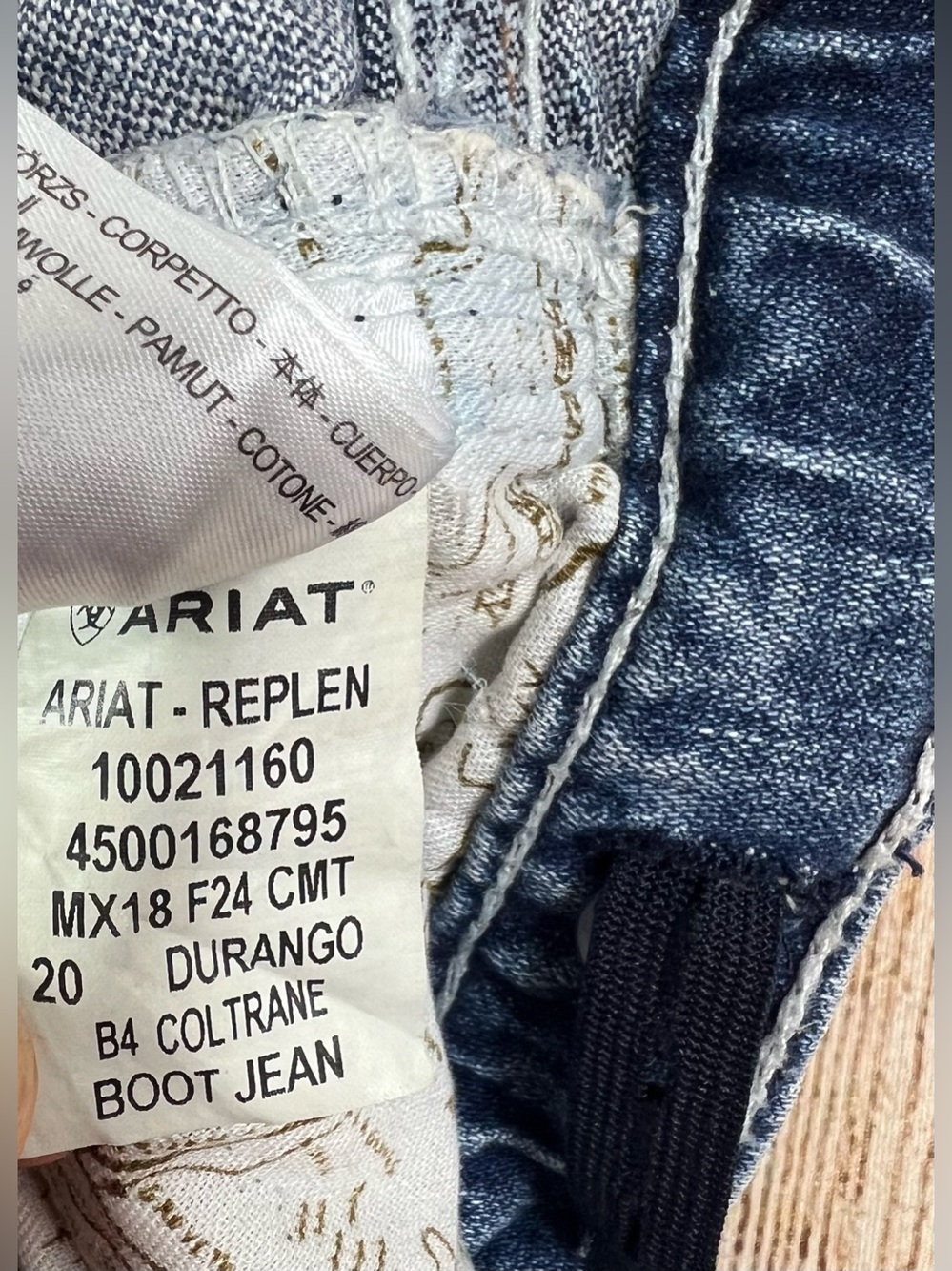 Ariat Western B4 Coltrane Relaxed Bootcut Denim Blue Jeans Boys Size 8 - Picture 9 of 9